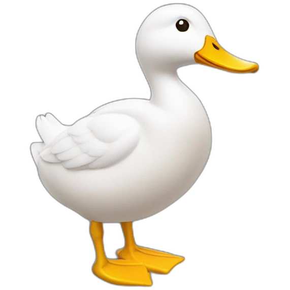 Une brune qui embrasse un canard emoji