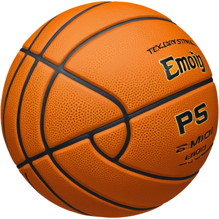 Crea un balón de basket negro con rayas blancas emoji