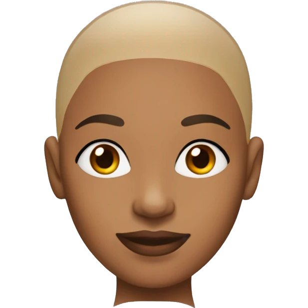 Bald head lesbian African American woman emoji