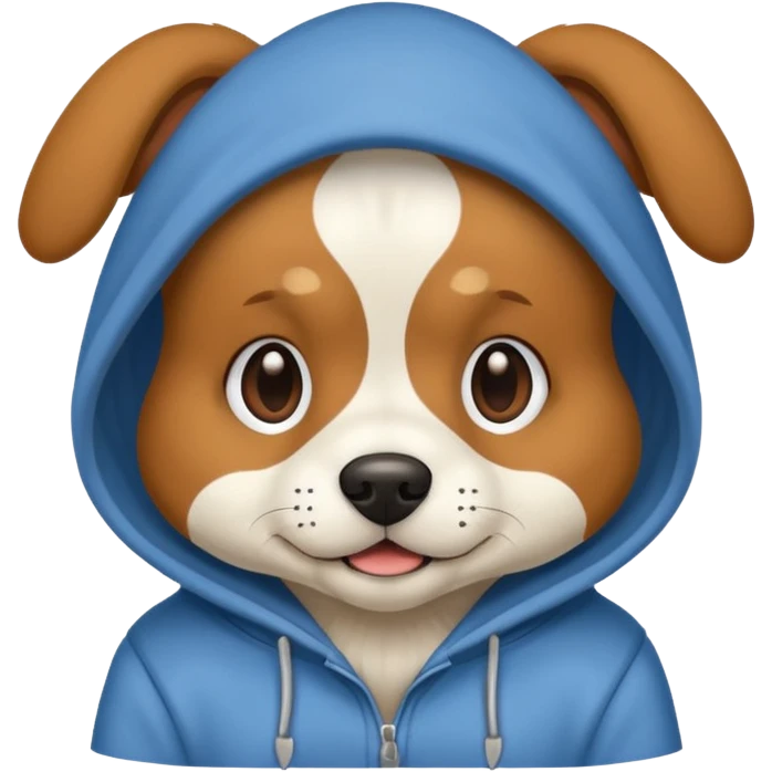 dog wearing hoodie emoji