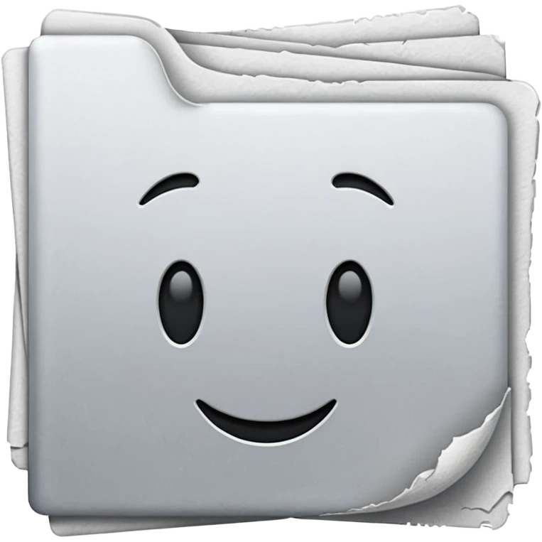 mac os mixed papers skeuomorphic emoji