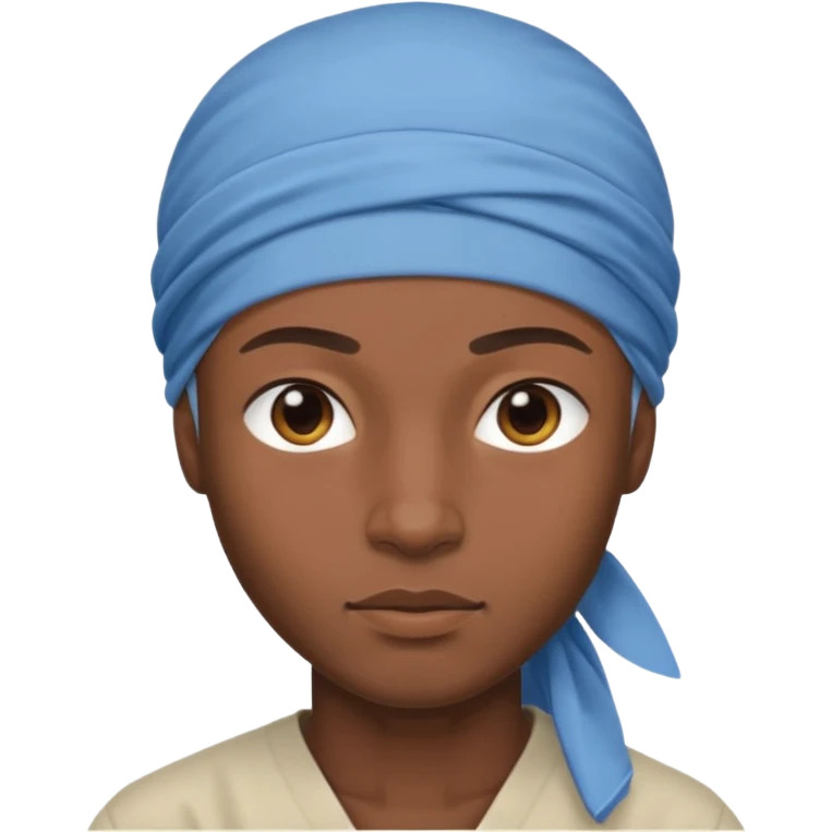 Straight face emoji with durag emoji