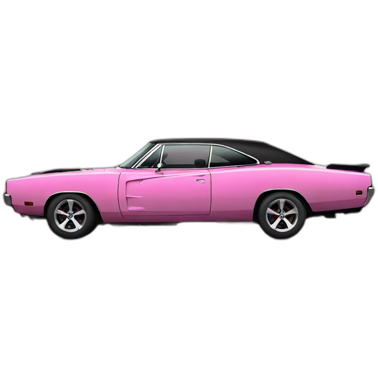 dodge-charger-pink black emoji