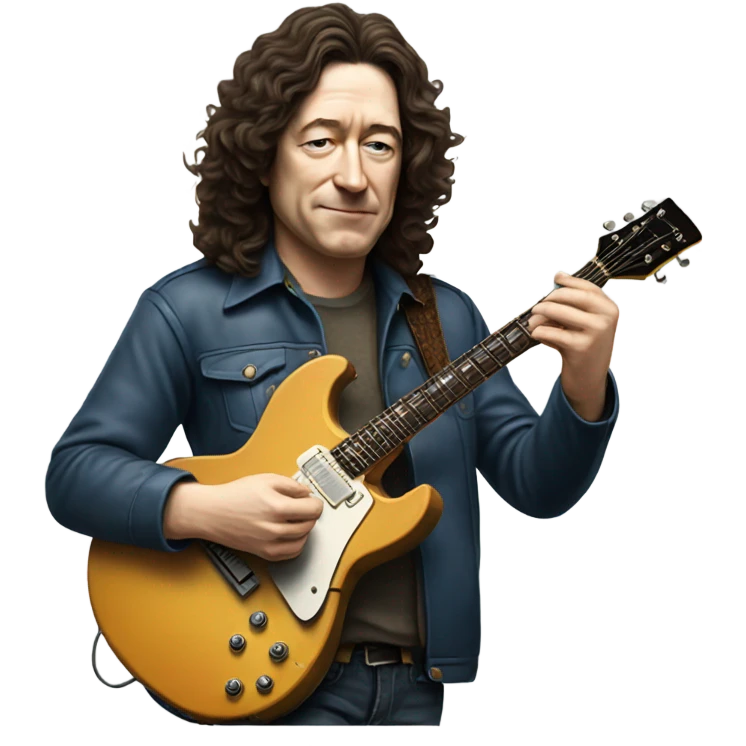 Rory Gallagher playing guitar  emoji