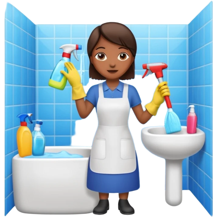 Cleaning the bathroom emoji