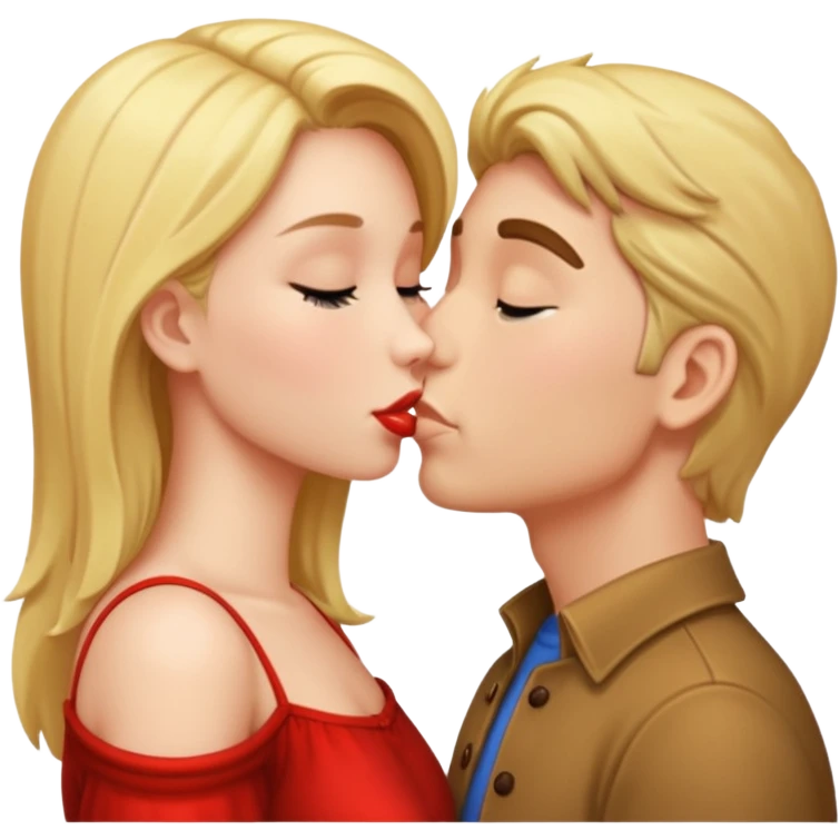 دو نفر درحال بوسه emoji