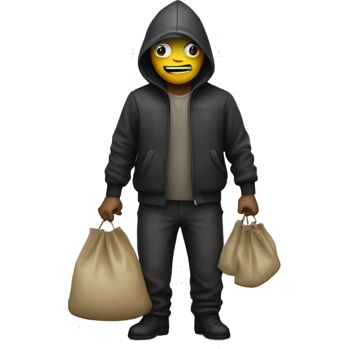 thief with a bag of money emoji