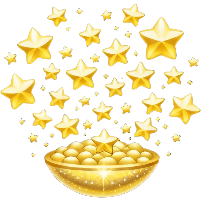 gold sparkles in the air  emoji