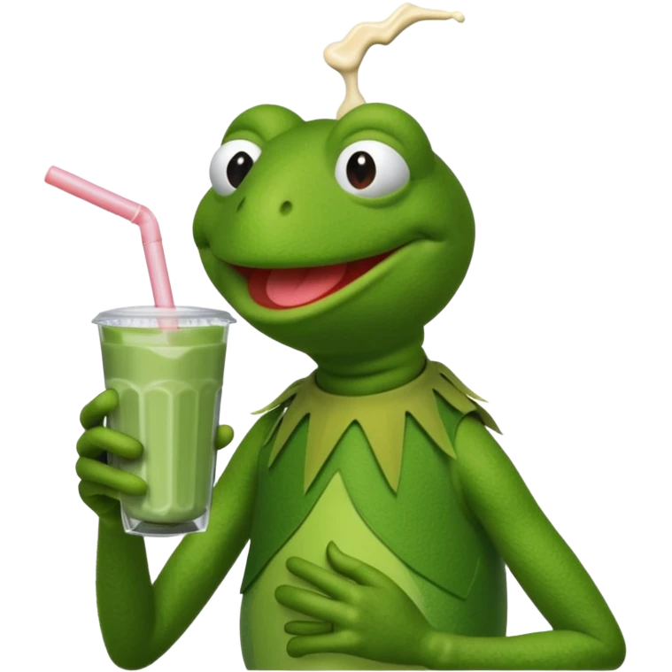 kermit meme drinking protein shake emoji