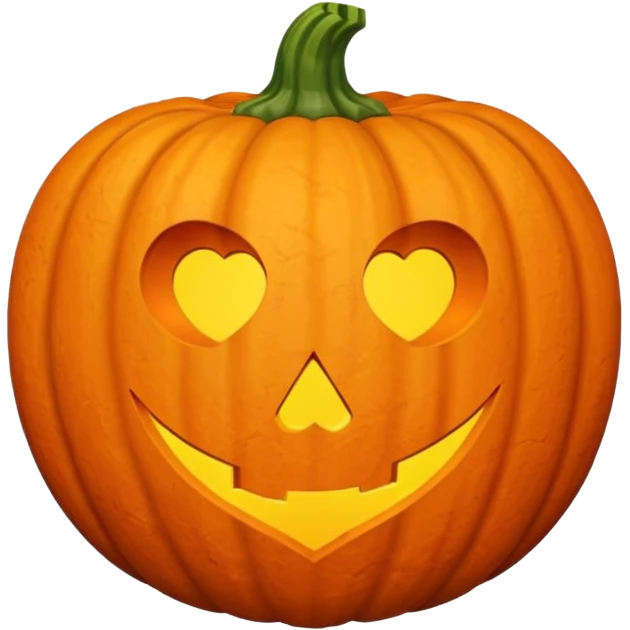 серце у вигляді гарбуза до хелловін emoji