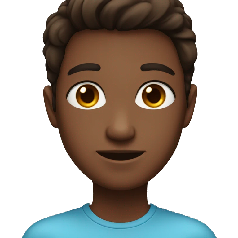 Brown hair with blue eyes girl with a man with brown skin and black hair with brown eye  emoji