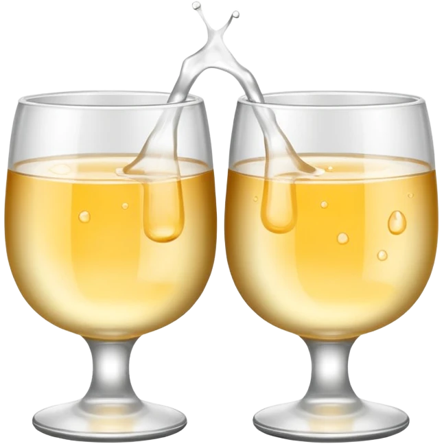 Two Baijiu cups are toasting emoji