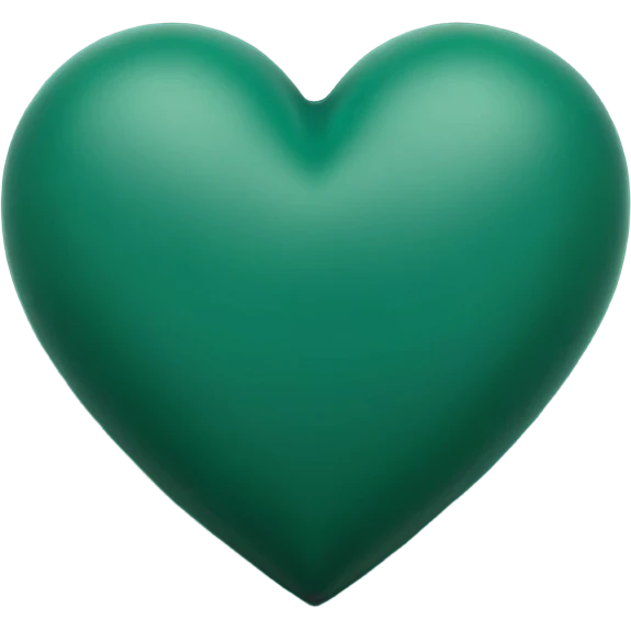 dark green matte heart emoji