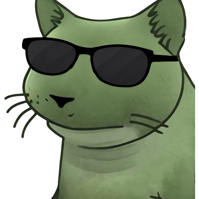 Cat with sunglasses emoji
