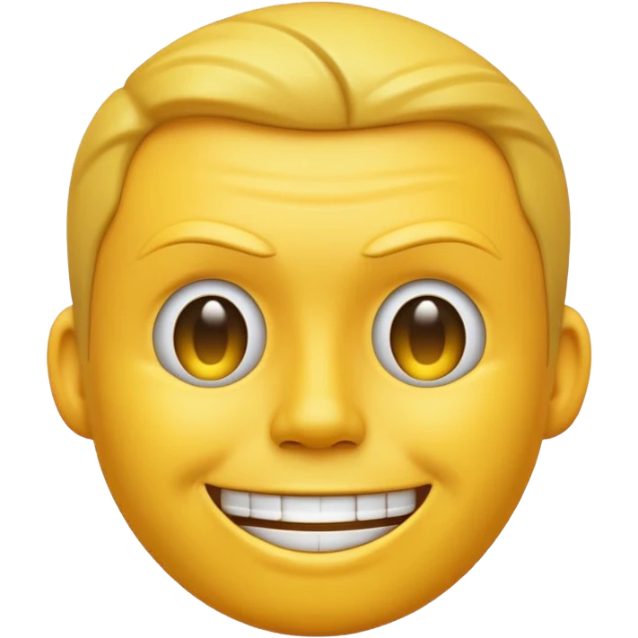 Yellow emoji face looking like James Hetfield smiles emoji