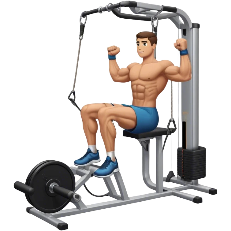 male leg-side-raise-cable-machine exercise emoji