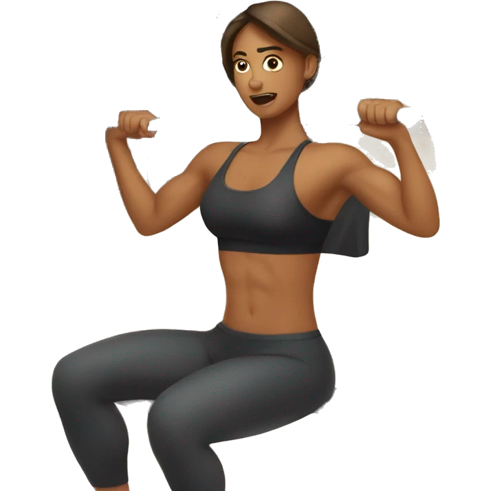 someone at the gym doing abs emoji
