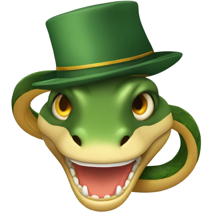 Snake in a New Year's hat emoji