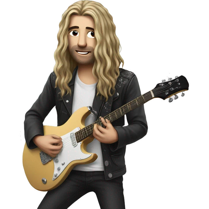 licorn guitaris with a long hair guy emoji