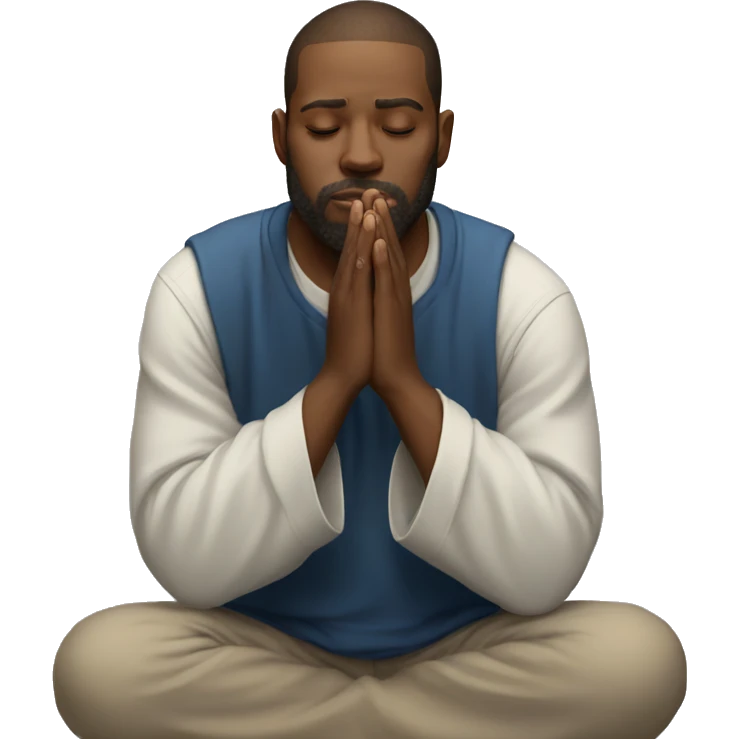 white man prays emoji