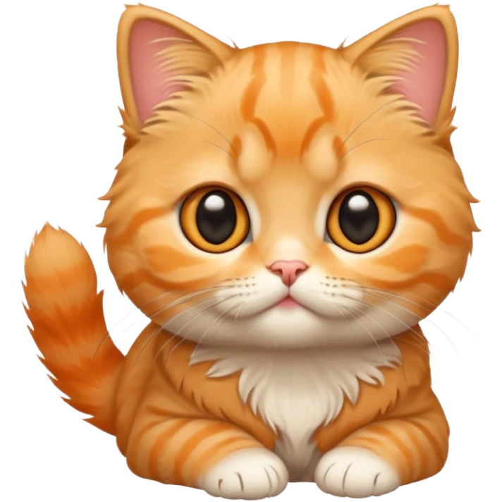 Scottish fold orange kitten emoji