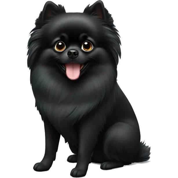 Black pomeranian emoji