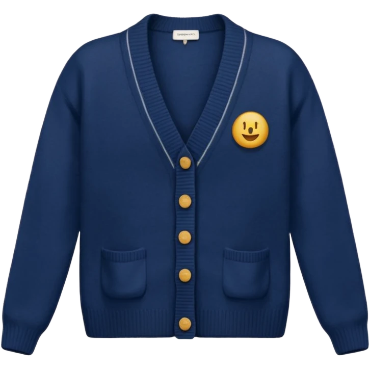 navy simple cardigan without emoji  emoji