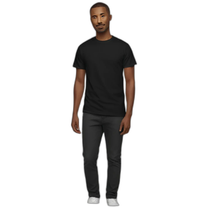 black round neck t-shirt emoji