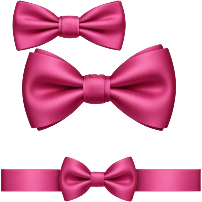 Deep-Reddish-Pink ribbon-bow tie  emoji