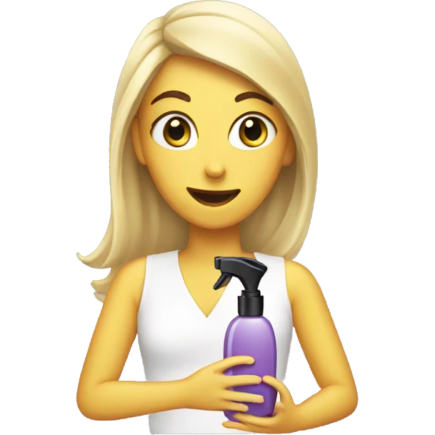 girl spraying parfume on  emoji