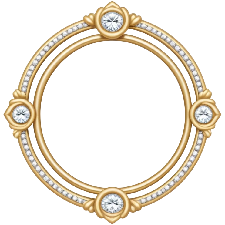 Delicate photo frame made with diamond rings in the design 
 emoji