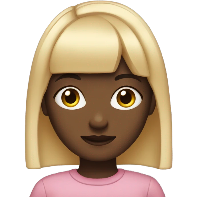 Girl with the shortest bangs emoji