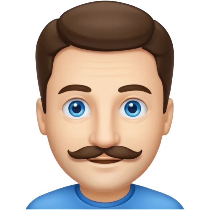 ugo casabianca bleu eyes with Staline´s moustache emoji
