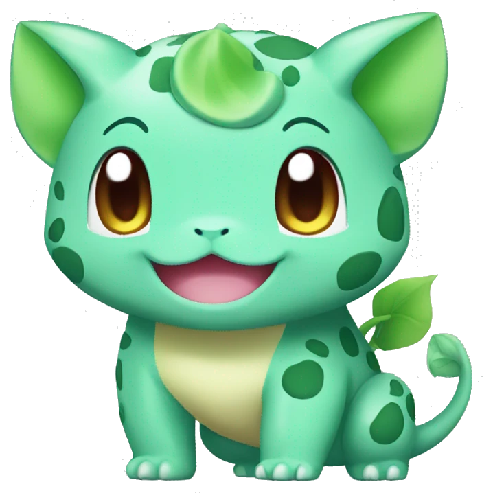 Kawaii Chibi Bulbasaur Full Body emoji