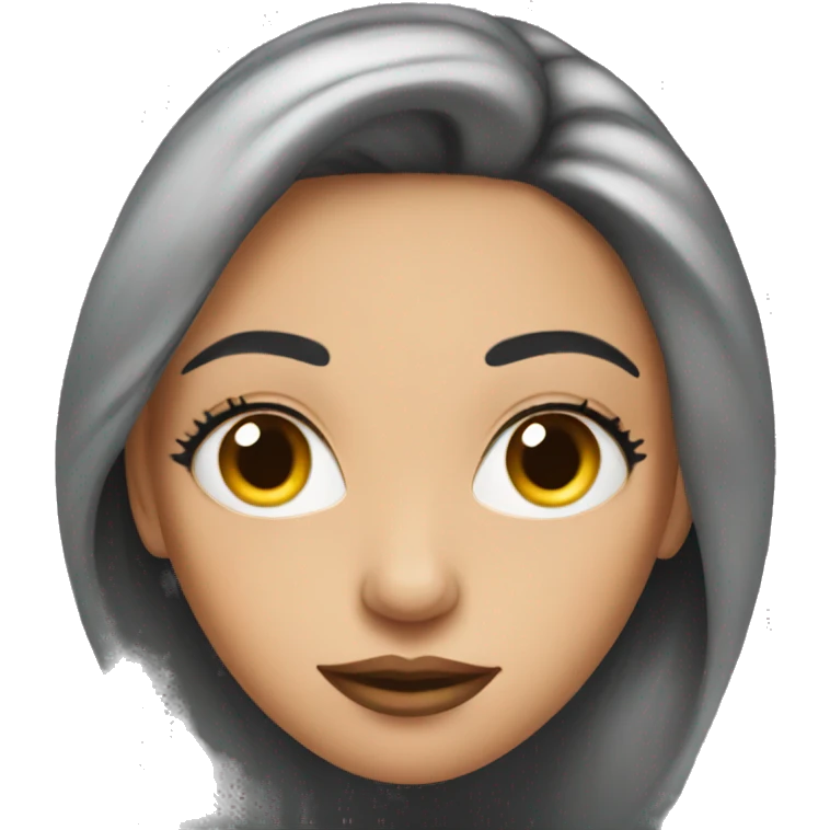 Woman with big eyelashes emoji