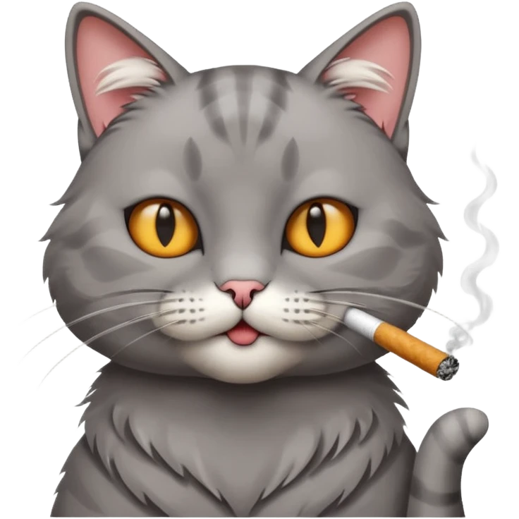 cat with cigarete emoji