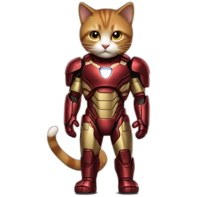 cat in iron man suit full body emoji
