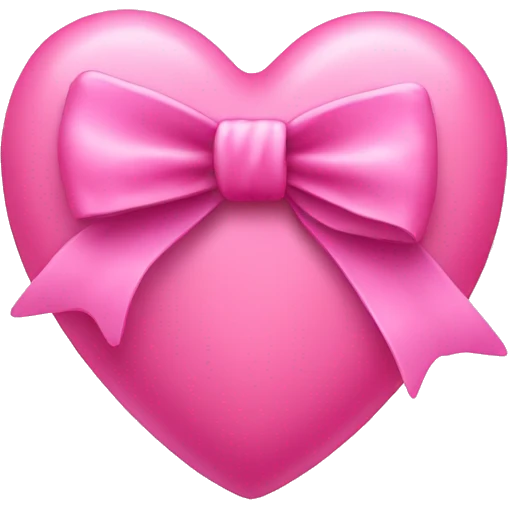 Pink heart with a bow on the right side  emoji