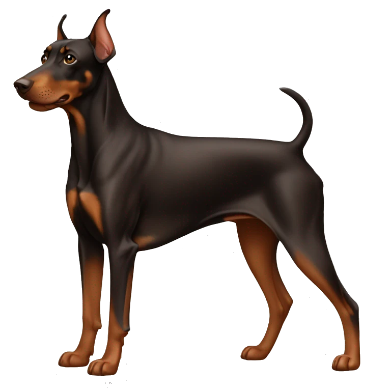 Brown Doberman pinscher  emoji