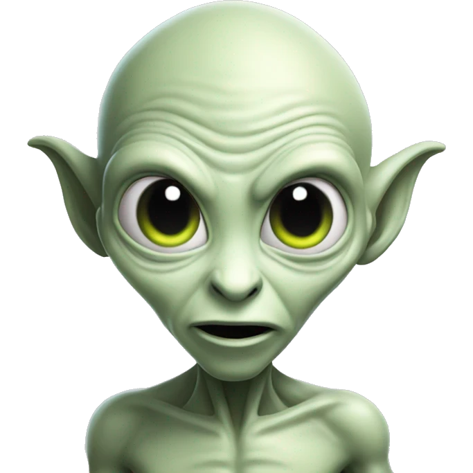 Alien in a funny pose emoji