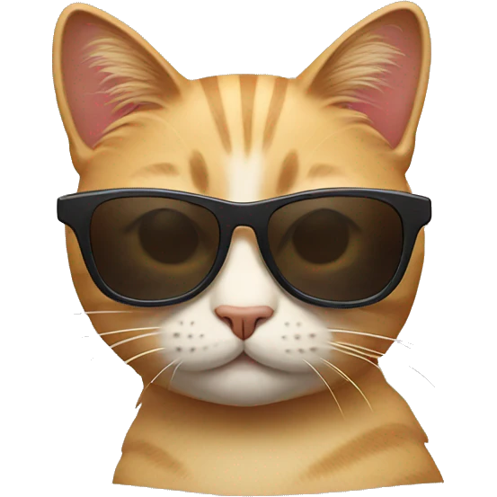 Cat with sunglasses emoji