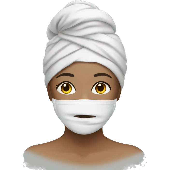Spa face mask woman emoji
