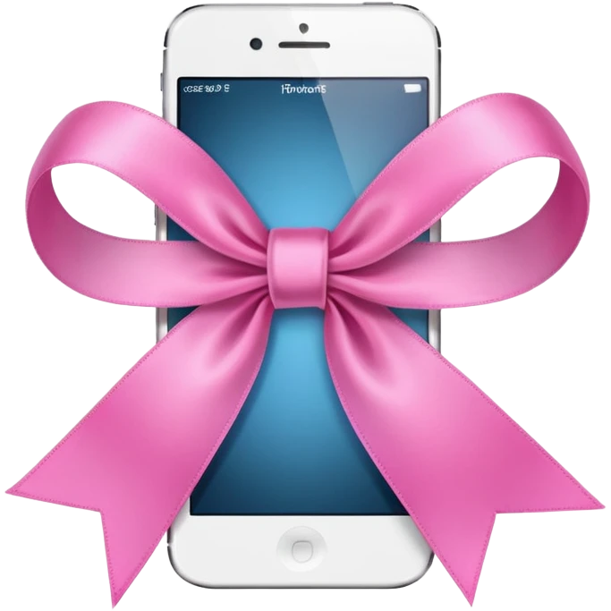 Laço rosa iPhone  emoji