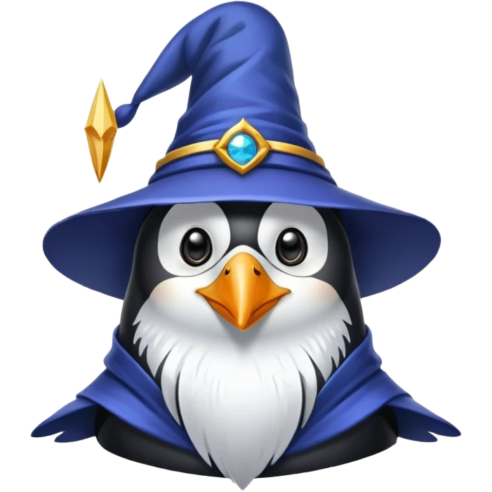 Penguin Wizard emoji