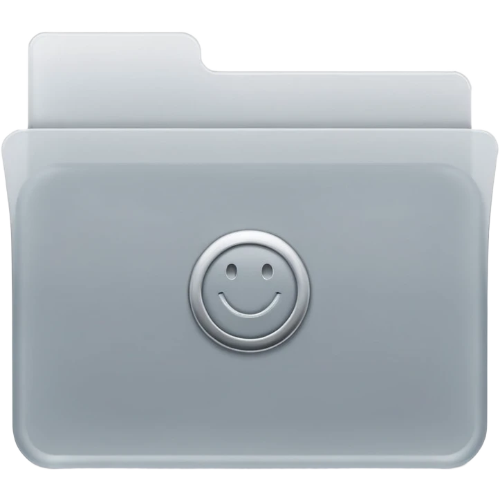 A **minimal emoji-style icon** of a frosted light-gray plastic folder, rectangular with **rounded corner*, **elastic string closure with a circular button** at the center, slightly translucent surface, clean flat front, subtle soft shading, and a **simple tax/forms symbol** 
 emoji
