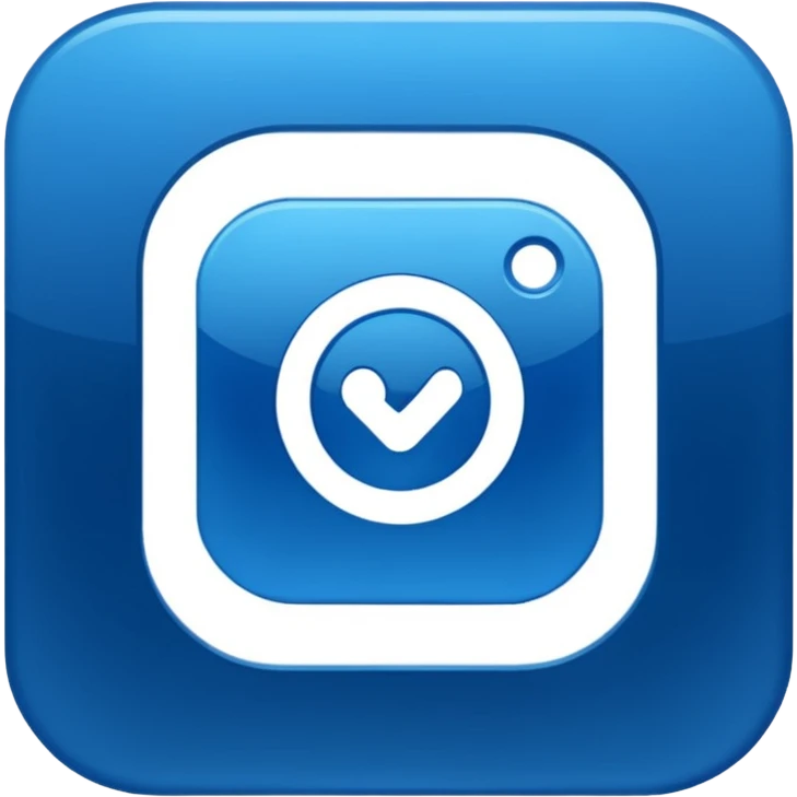 Instagram verified account badge, also known as the blue tick. emoji