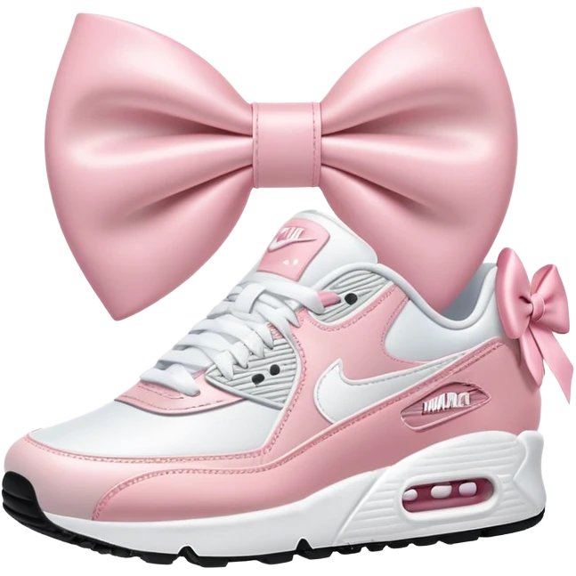 Apple air max with light pink bows  emoji