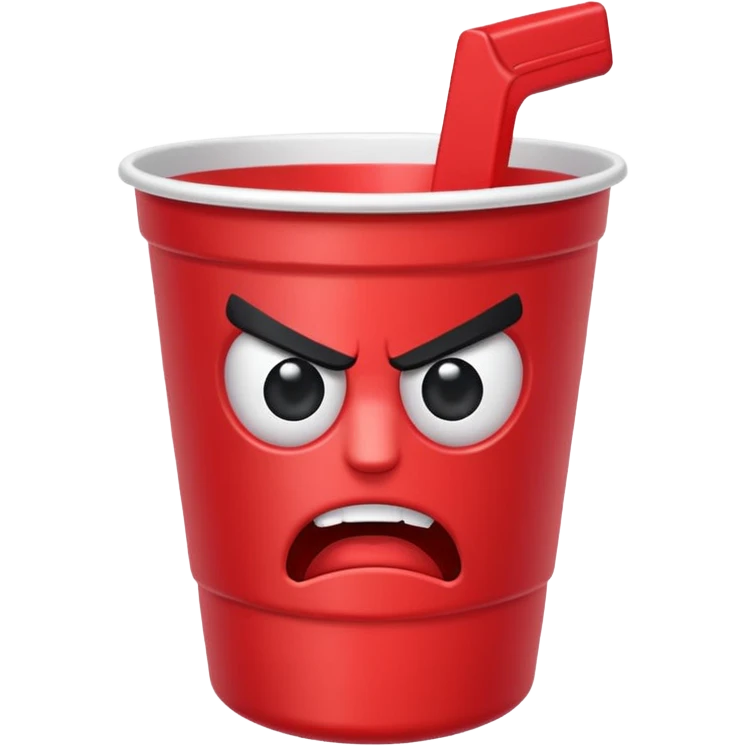 Angry red solo cup emoji