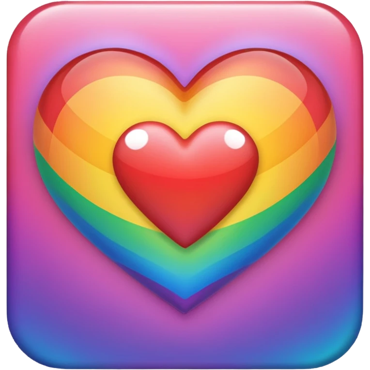 Rainbow heart  emoji