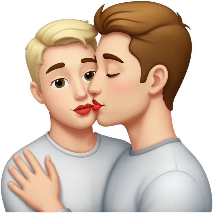 A gay man kissing emoji